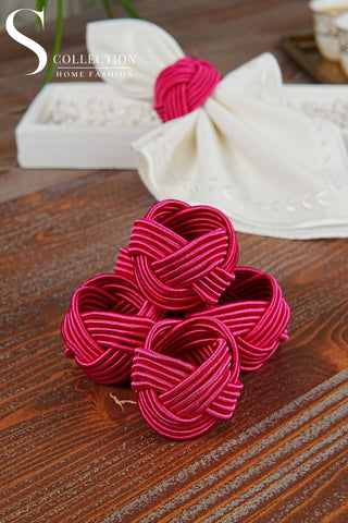 Exclusive Handmade Napkin Rings - Fuchsia Colour