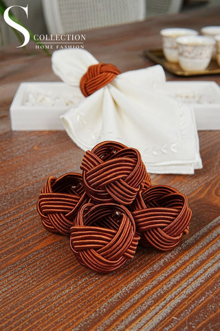 Exclusive Handmade Napkin Rings - Copper Colour