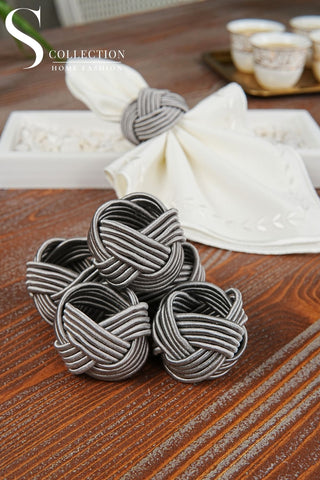Exclusive Handmade Napkin Rings - Grey Colour