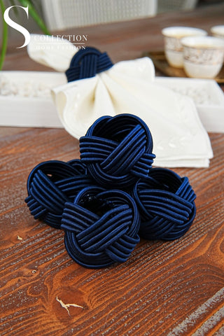 Exclusive Handmade Napkin Rings - Navy Blue Colour
