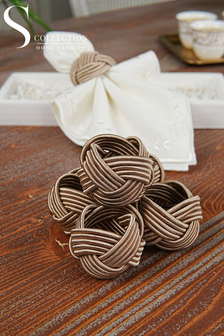 Exclusive Handmade Napkin Rings - Beige Colour