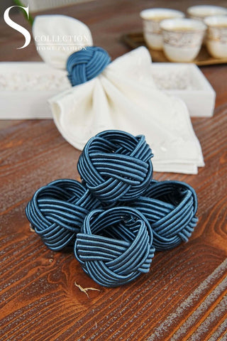 Exclusive Handmade Napkin Rings - Slate Blue Colour