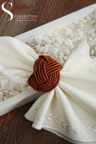 Exclusive Handmade Napkin Rings - Copper Colour