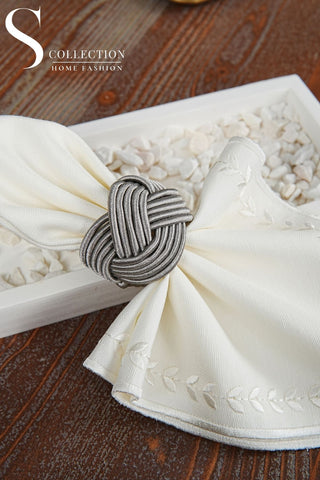 Exclusive Handmade Napkin Rings - Grey Colour