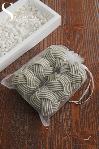 Exclusive Handmade Napkin Rings - Sand Green Colour