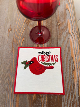 Christmas Design Bird Cocktail Napkin - 6 Persons - Waterproof Fabric – S COLLECTION – image 8